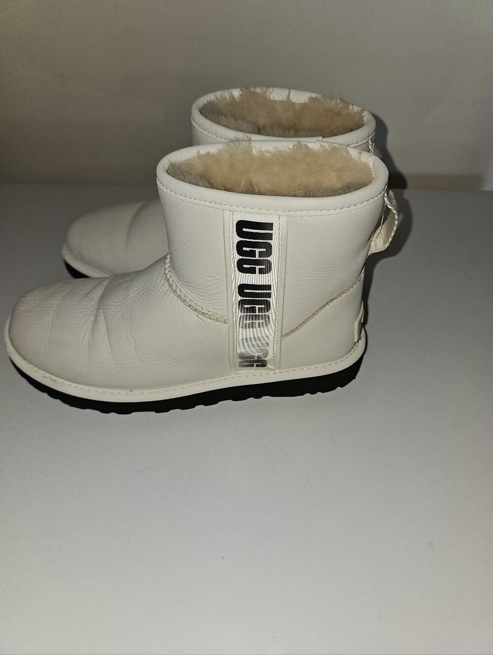 UGG Cream Sheepskin-Lined Short Boots
